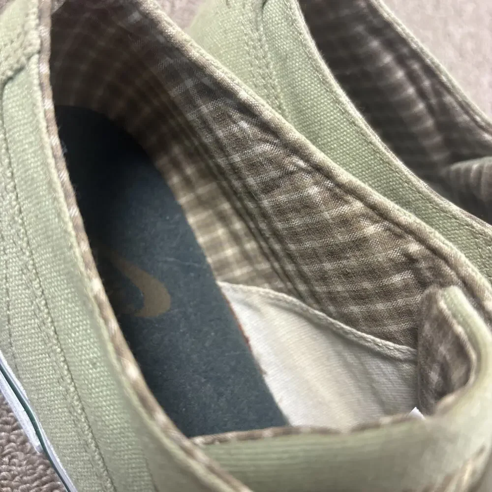 Vintage NIKE GTS Men’s Canvas Skate Shoes Sage Green Brown Plaid Lined 8.5